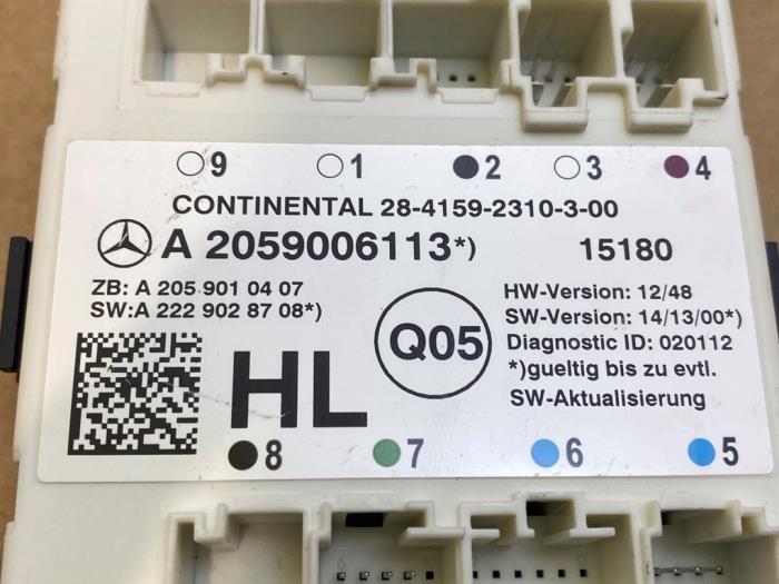 Module verrouillage central des portes Mercedes C-Klasse