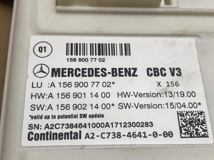 Module Comfort van een Mercedes-Benz CLA Shooting Brake (117.9) 2.2 CLA-200 CDI 16V 2017