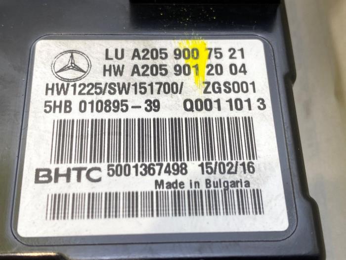 Airco relais van een Mercedes-Benz C (W205) C-200d 2.2 16V 2016