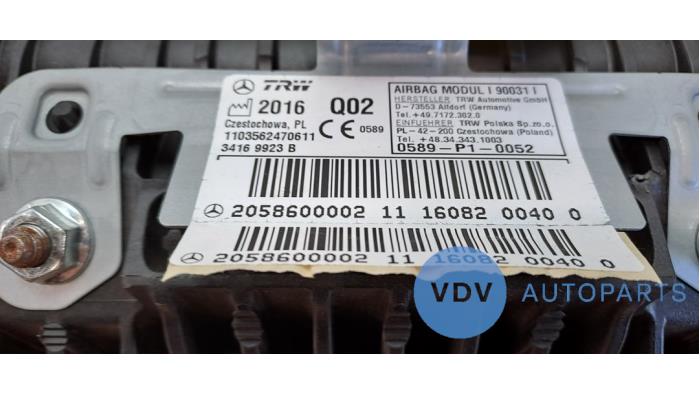 Poduszka powietrzna prawa (deska rozdzielcza) Mercedes C-Klasse