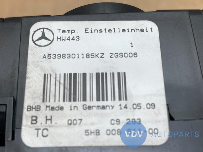 Panneau de commandes chauffage Mercedes Vito