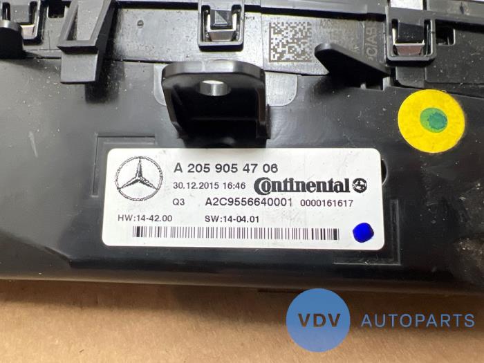 Panneau de commandes chauffage Mercedes C-Klasse