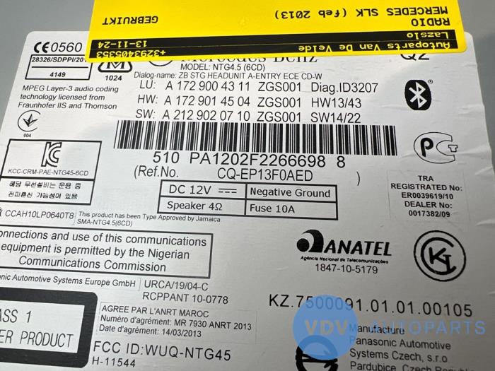 Commande ordinateur de bord Mercedes CLS-Klasse