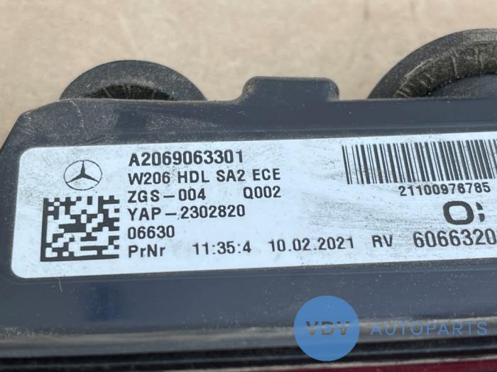 Taillight, right Mercedes C-Klasse