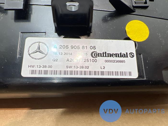 Panel sterowania nagrzewnicy Mercedes C-Klasse