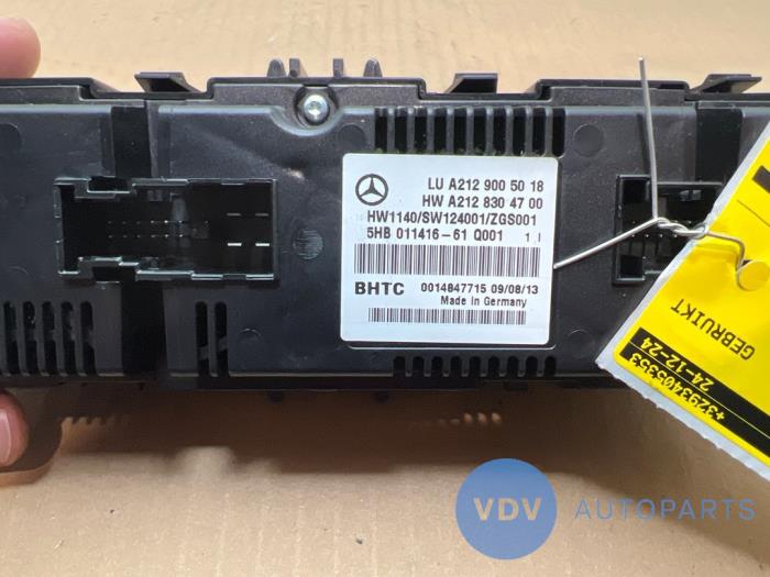 Panneau de commandes chauffage Mercedes E-Klasse