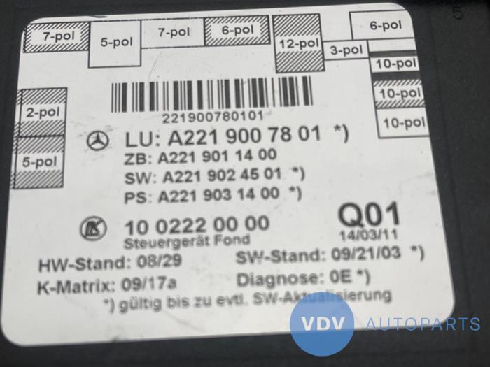 Module verrouillage central des portes Mercedes S-Klasse