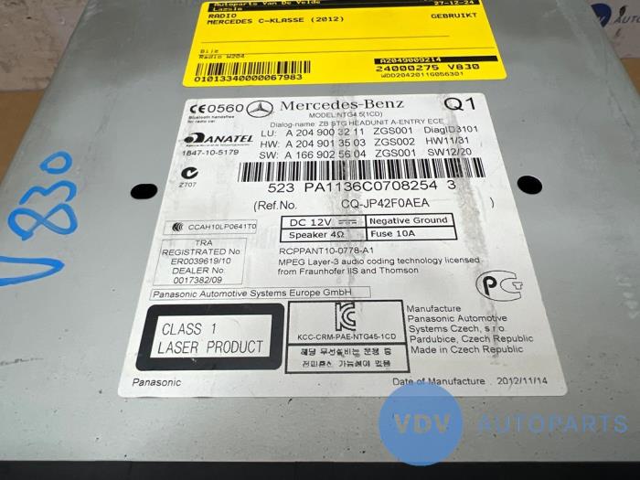 Radio Mercedes C-Klasse