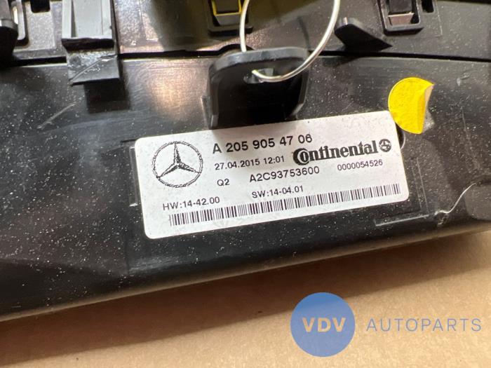 Panneau de commandes chauffage Mercedes C-Klasse