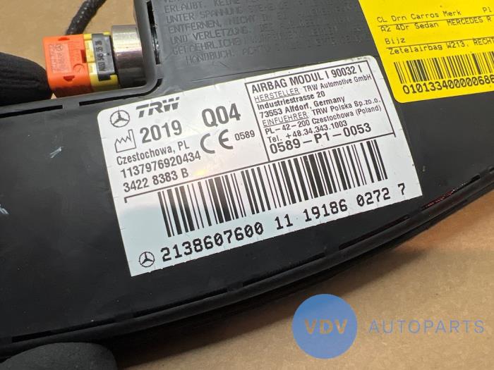 Airbag stoel (zitplaats) Mercedes E-Klasse