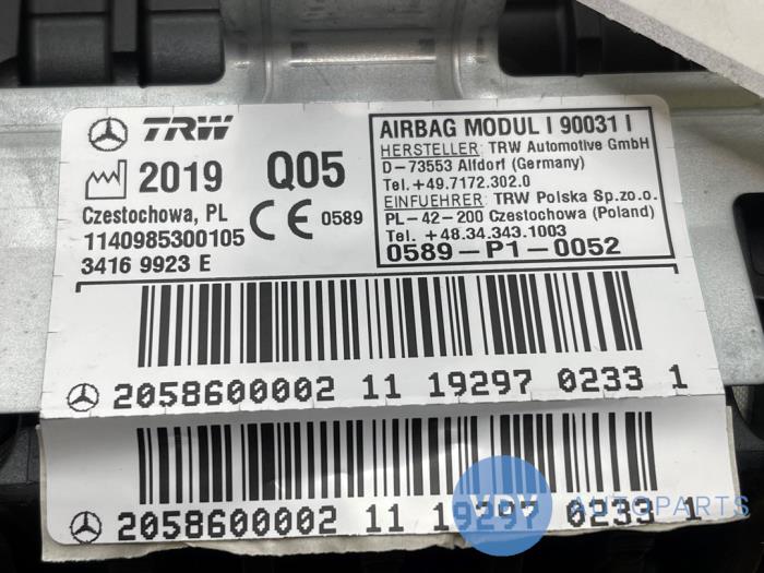 Poduszka powietrzna prawa (deska rozdzielcza) Mercedes C-Klasse