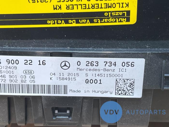 Odometer KM Mercedes B-Klasse