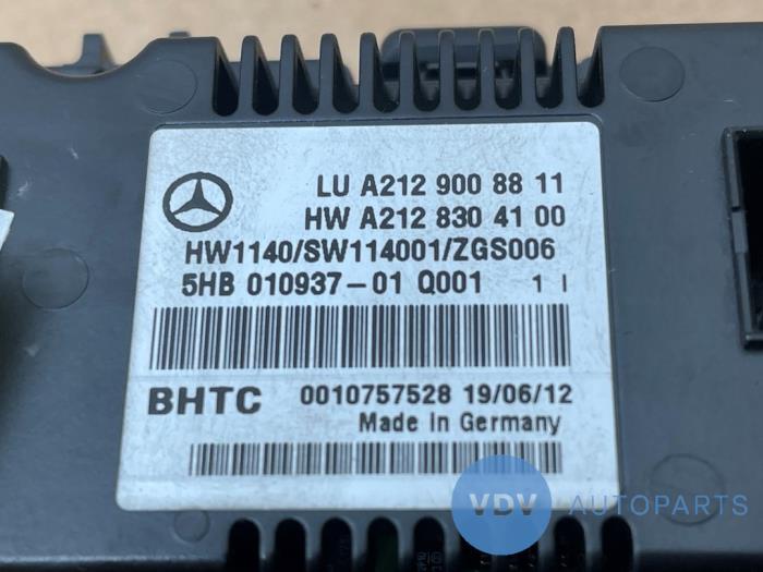 Panneau de commandes chauffage Mercedes E-Klasse