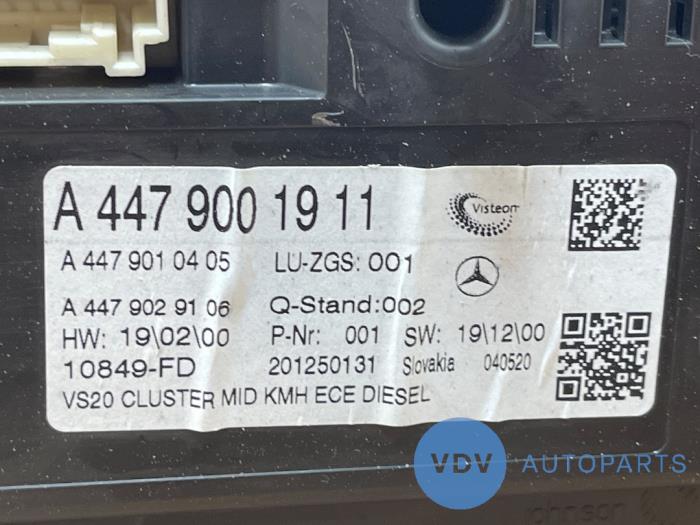Odometer KM Mercedes Vito