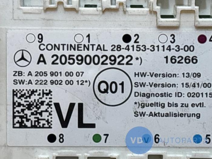 Module verrouillage central des portes Mercedes C-Klasse