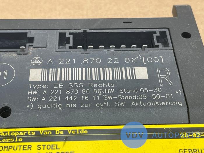 Ordinateur siège Mercedes S-Klasse