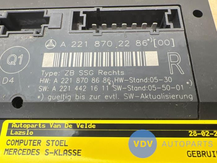 Ordinateur siège Mercedes S-Klasse