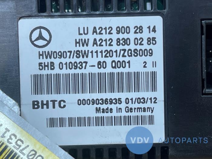 Panel de control de calefacción Mercedes E-Klasse