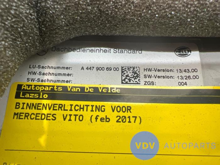 Binnenverlichting voor Mercedes Vito