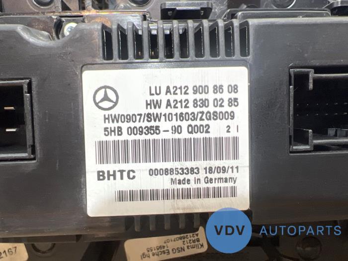 Panneau de commandes chauffage Mercedes E-Klasse