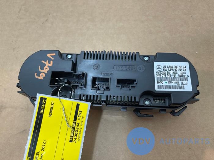 Heater control panel Mercedes B-Klasse