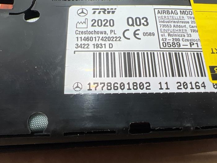 Airbag zijkant Mercedes A-Klasse