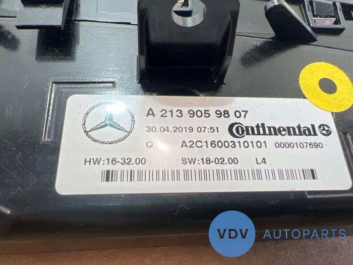 Heater control panel Mercedes CLS-Klasse