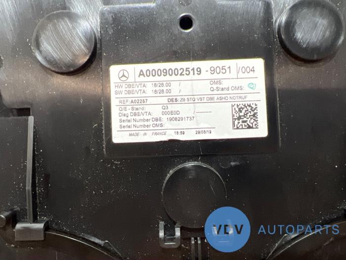 Eclairage intérieur avant Mercedes A-Klasse