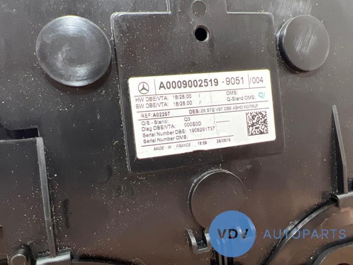 Eclairage intérieur avant Mercedes A-Klasse