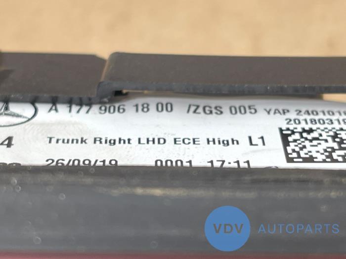 Taillight, right Mercedes A-Klasse