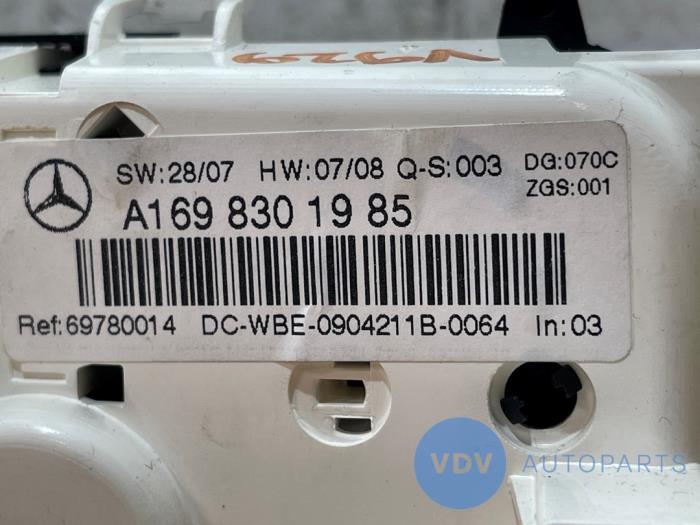 Panneau de commandes chauffage Mercedes A-Klasse