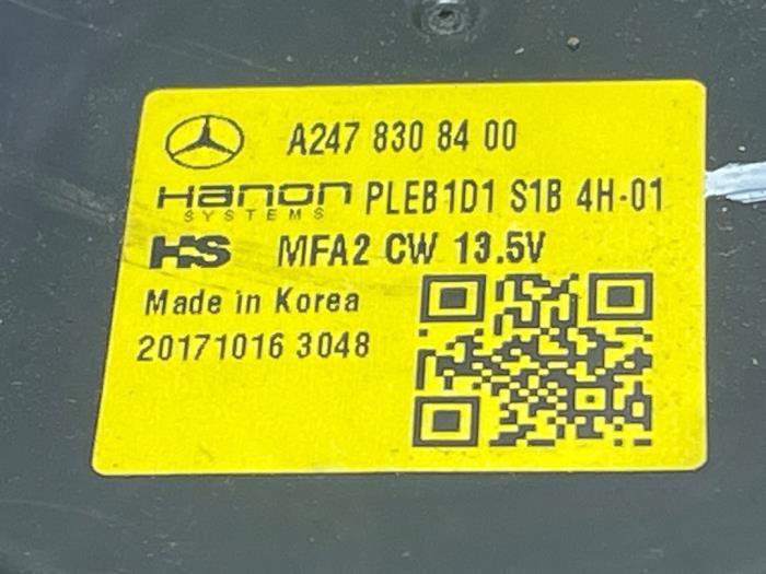 Moteur de ventilation chauffage Mercedes A-Klasse