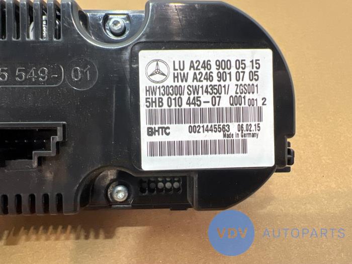 Panneau de commandes chauffage Mercedes A-Klasse
