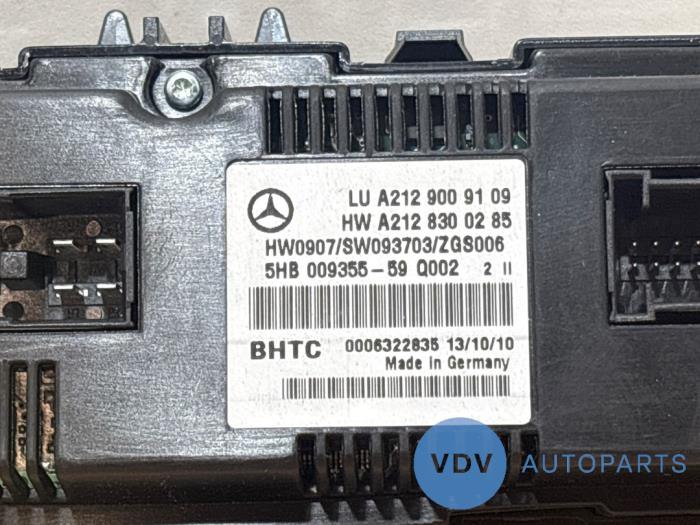 Panneau de commandes chauffage Mercedes E-Klasse