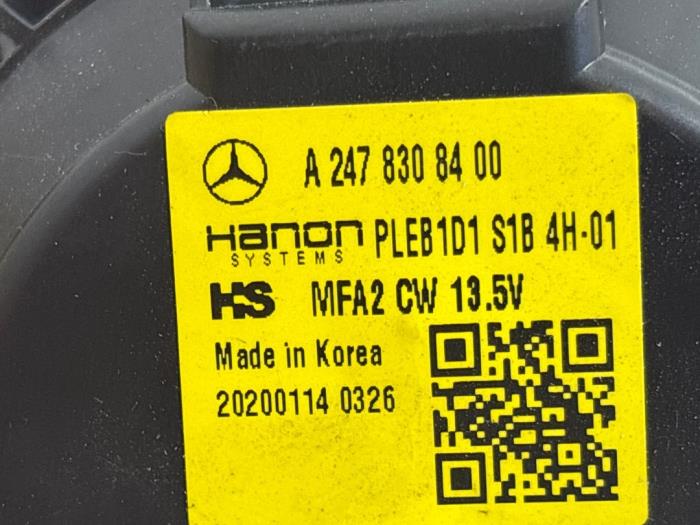 Moteur de ventilation chauffage Mercedes CLA