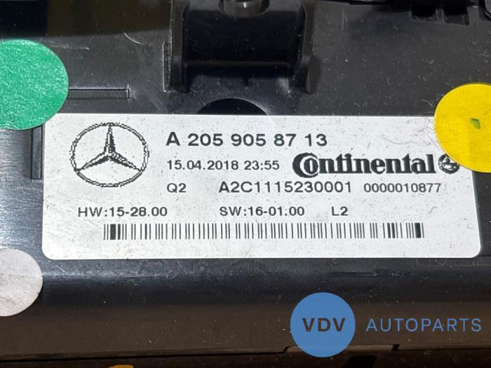 Panneau de commandes chauffage Mercedes C-Klasse