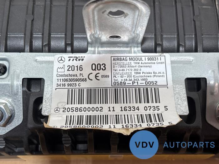 Right airbag (dashboard) Mercedes C-Klasse