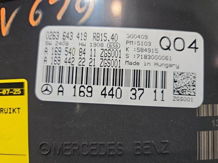 Odometer KM Mercedes A-Klasse