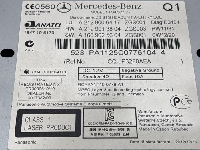 Radio Mercedes CLS-Klasse