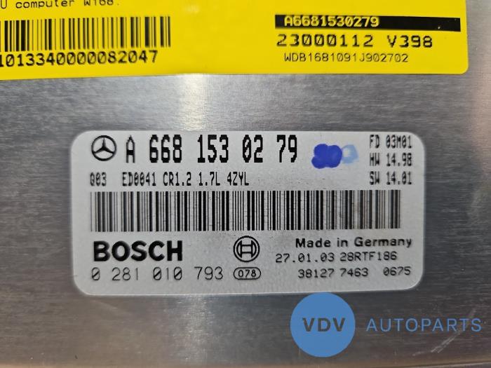 Engine management computer Mercedes A-Klasse