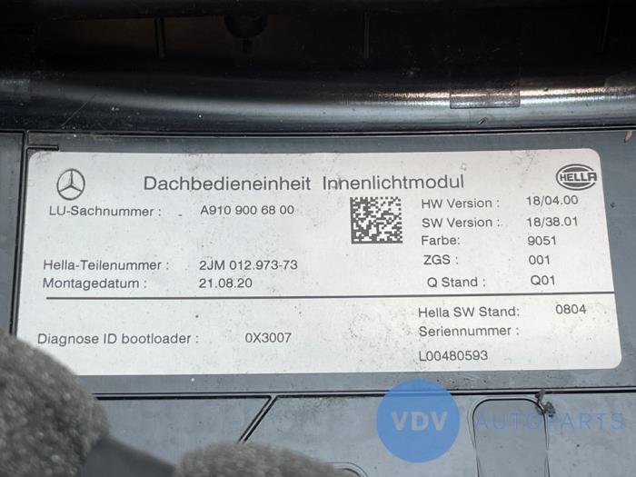 Oswietlenie wewnetrzne przód Mercedes Sprinter