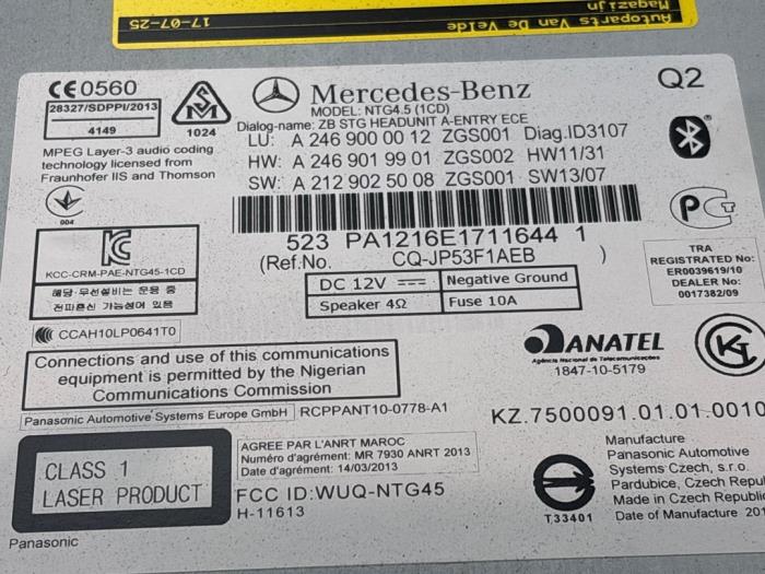 Radio Mercedes B-Klasse