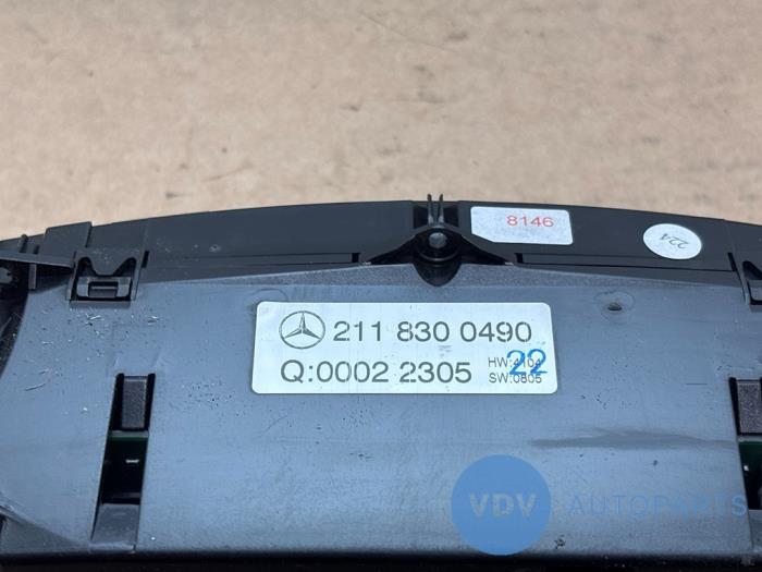 Panneau de commandes chauffage Mercedes E-Klasse
