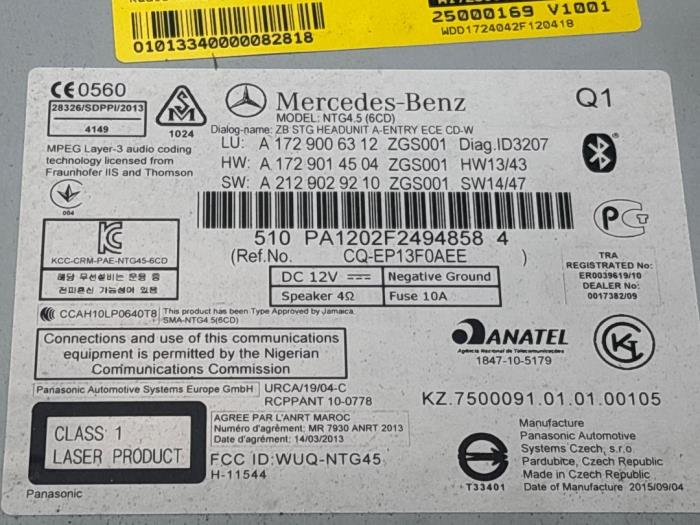Radio Mercedes SLK