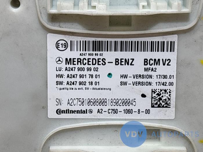 Módulo de confort Mercedes A-Klasse