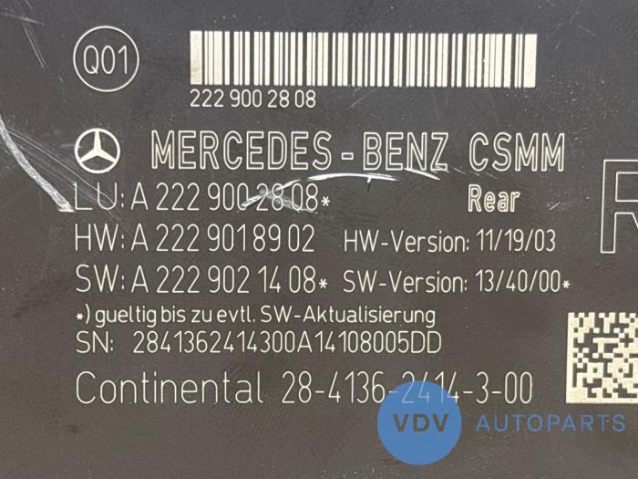 Commutateur réglage siège Mercedes S-Klasse