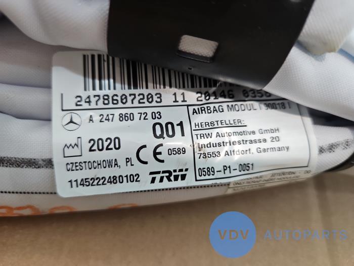 Airbag hemel rechts Mercedes GLA