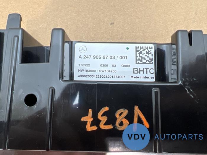 Panneau de commandes chauffage Mercedes A-Klasse