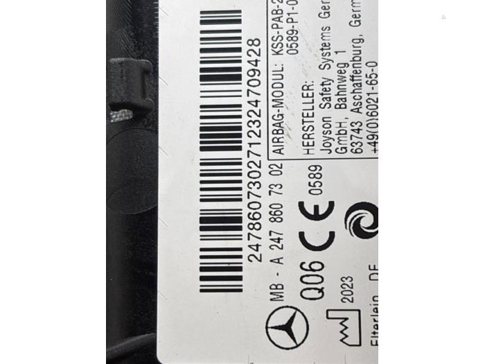 Airbag rechts (Dashboard) Mercedes GLA