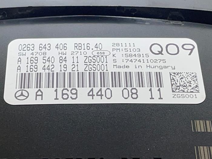 Odometer KM Mercedes A-Klasse